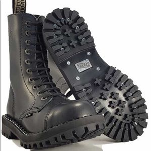 Steel Boots 10 Eyelets Black